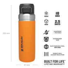 Termopudele The Quick Flip Water Bottle Go 1,06L, safrāndzeltenā krāsā