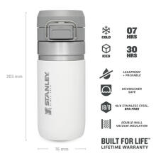 Termopudele The Quick Flip Water Bottle Go 0,47L balta