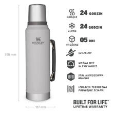 Termoss The Legendary Classic Bottle 1L light grey