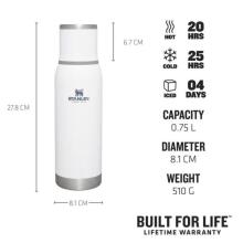 Termoss The Adventure To-Go Bottle 0,75L white