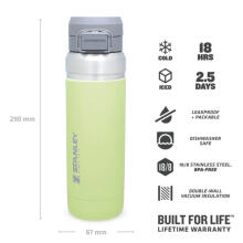 Thermo Bottle The Quick Flip Water Bottle Go 1,06L, lemon yellow