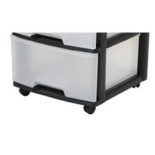 Stalčių sistema su 3 stalčiais 20L Drawer System 37x39x61cm juoda/skaidri 