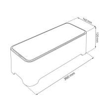 Box with lid for hiding cables E-Box M 36x14x12cm white/grey