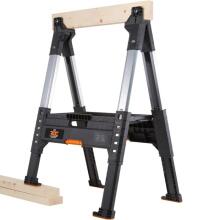 Wooden topped steak ROC Pro Gear Lumber Jack Sawhorse 71x69x82cm