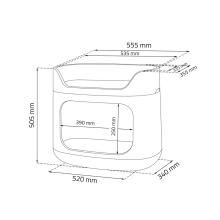 Pet transport and sleeping box 3in1 60x40,5x51cm