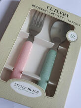 Little Dutch Cutlery Art.4920 Pink Galda piederumu komplekts karote un nazis