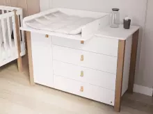 YappyKids YappyÉtude II Art.388851 White komoda su vystymo paviršiumi