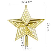 Christmas tree topper Springos CA1277 23 cm gold star