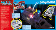 PLAYMOBIL Rescue Vehicles: Ambulance with Lights and Sound 70936