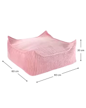 WigiWama Art.W596631 Pink Mousse Kvadratinis otomanas