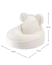 WigiWama Teddy Bear Art.W597904 Cream White Bear Кресло-мешок