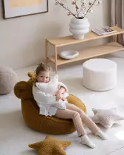 WigiWama Art.W597720 Cream White Pouffe