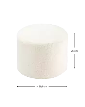 WigiWama Art.W597720 Cream White Pouffe