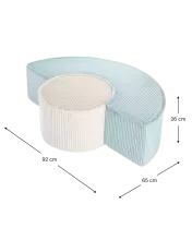 WigiWama Art.W597300 Peppermint Green Pouffe Set