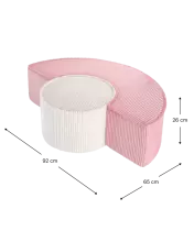 WigiWama Art.W597317 Pink Mousse Pufų rinkinys