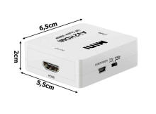 Конвертер видеосигнала RCA в HDMI (+аудио) белый