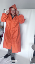 Q-Tech Oxford Rain Coat Art.40228 Unisex lietus mētelis nu ūdensatgrūdošā īpaši noturīgā auduma oxford lietaus paltas gėlių lietpaltis