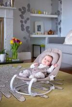 BabaBing! Art.BB35-002 LoBo2 Baby Bouncer Grey Twill Bērnu šūpuļkrēsls