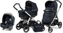 Peg Perego '18 Set Elite Col.Onyx  Kompekts ar kulbu Navetta Elite, autokrēslu Primo Viaggio Sl un somu Borsa