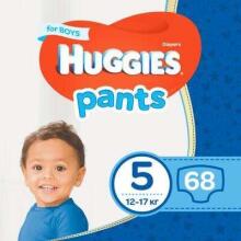 Huggies Pants S5 Art.41564128 Autiņbiksītes zēniem (12-17 kg), 68gb kastē