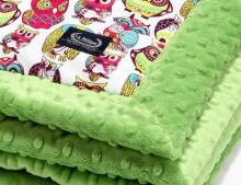 La Millou Art. 83418 Infant Blanket Wild Owl Green Высококачественное детско двустороннее одеяло от Дизайнера Ла Миллоу (65x75 см) 