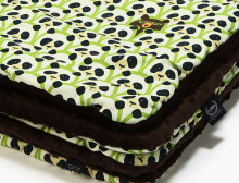 „La Millou“ menas. 83458 Toddler antklodė „Panda Rang Chocolate Premium“ dvipusė antklodė (80x100 cm)